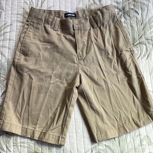 Lands end khaki chino uniform shorts